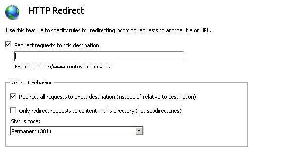 http redirect page